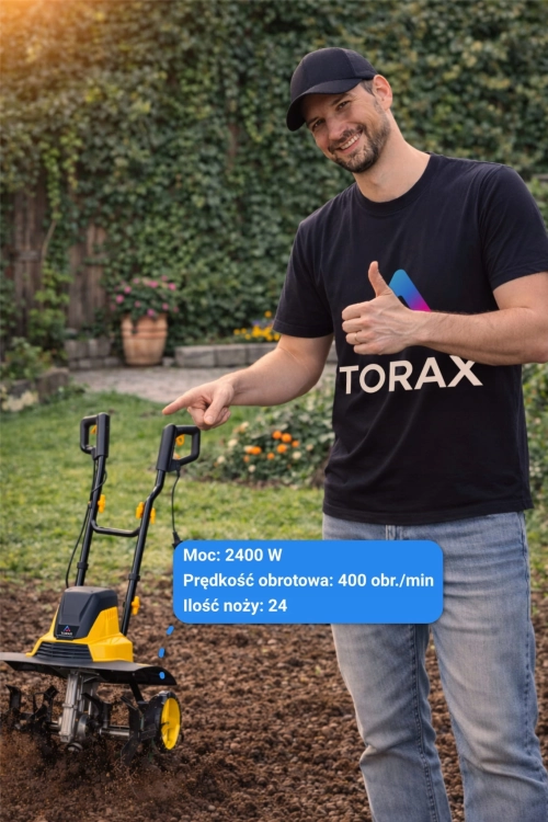 GLEBOGRYZARKA ELEKTRYCZNA KULTYWATOR DO ZIEMI GLEBY MOCNA 2900W 400MM +KOŁA
