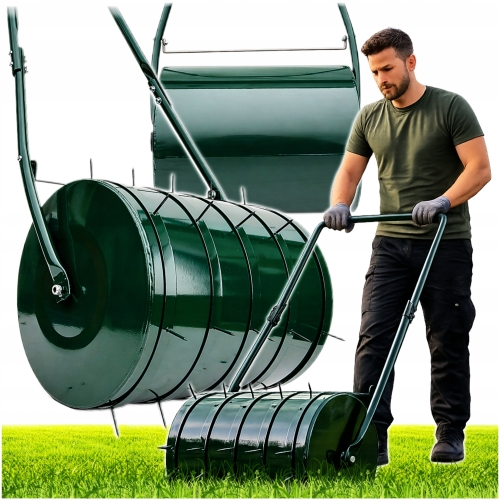 WALEC OGRODOWY DO TRAWY TRAWNIKA Z KOLCAMI AERATOR 30L KOLCE STALOWY RĘCZNY