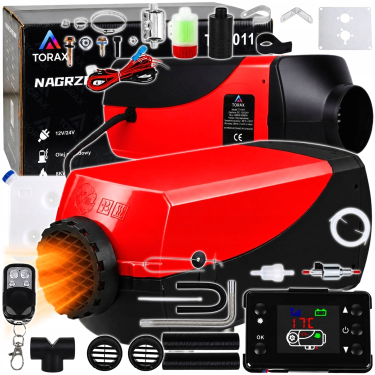 NAGRZEWNICA SPALINOWA POSTOJOWA WEBASTO DIESEL OLEJOWA 8KW PILOT 12V ZESTAW