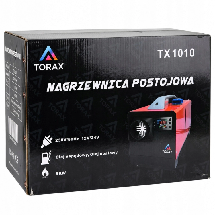 NAGRZEWNICA SPALINOWA DMUCHAWA OLEJOWA OGRZEWANIE POSTOJOWE GARAŻOWE 9KW