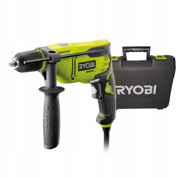 RYOBI WIERTARKA UDAROWA RPD680-K 680W UCHWYT 13mm + WALIZKA REGULACJA
