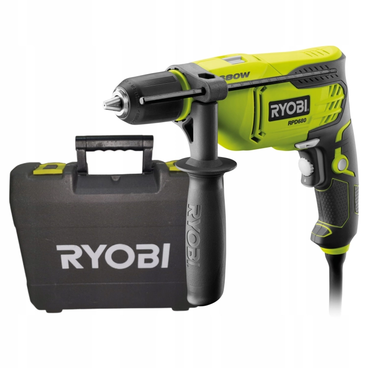 RYOBI WIERTARKA UDAROWA RPD680-K 680W UCHWYT 13mm + WALIZKA REGULACJA