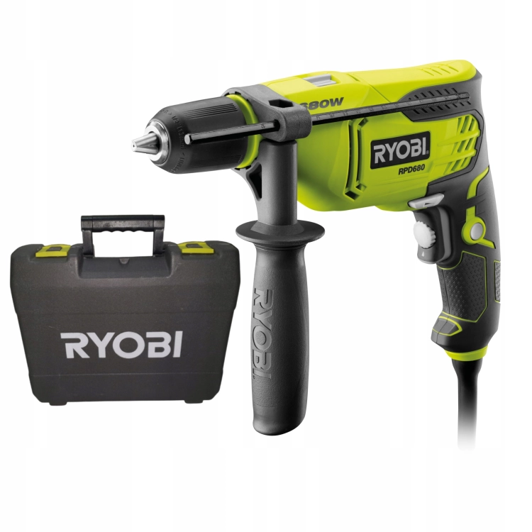 RYOBI WIERTARKA UDAROWA RPD680-K 680W UCHWYT 13mm + WALIZKA REGULACJA