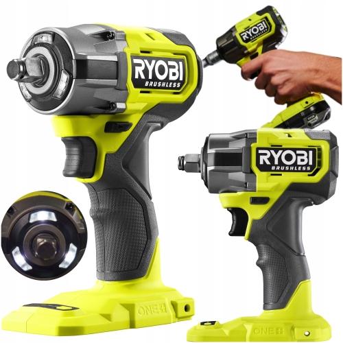 RYOBI KLUCZ UDAROWY 450NM 1/2 BEZSZCZOTKOWY 18V ONE+ 4200 ud/min RIW18CBL-0