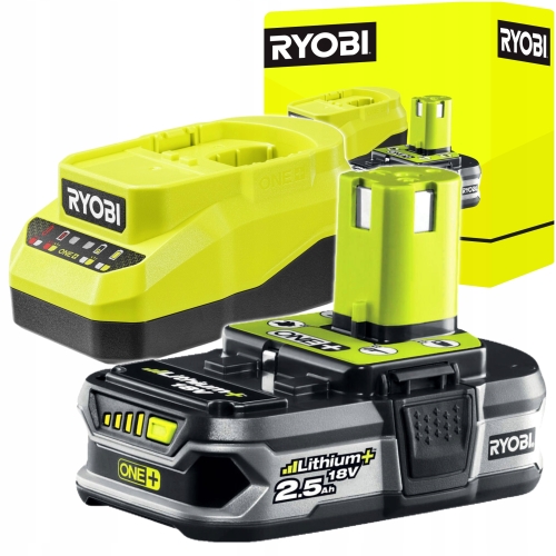 RYOBI ZESTAW AKUMULATOR 2.5 AH Z ŁADOWARKĄ 2A 18V ONE+ RC18120A -125
