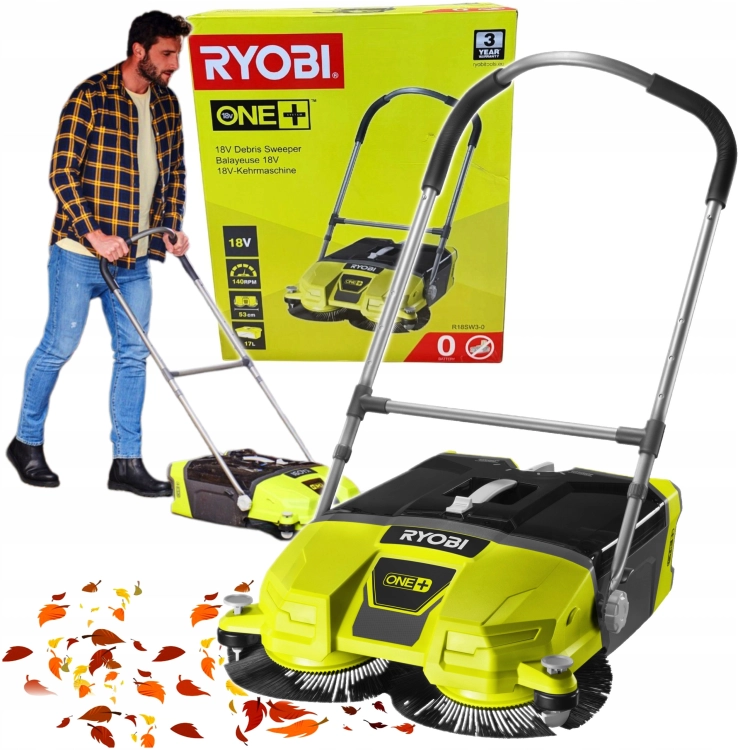 RYOBI ZAMIATARKA AKUMULATOROWA 18V ONE+ 530MM CZYSZCZARKA R18SW3-0