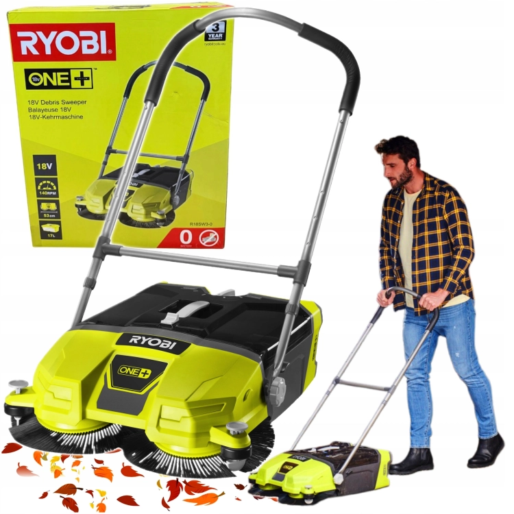 RYOBI ZAMIATARKA AKUMULATOROWA 18V ONE+ 530MM CZYSZCZARKA R18SW3-0