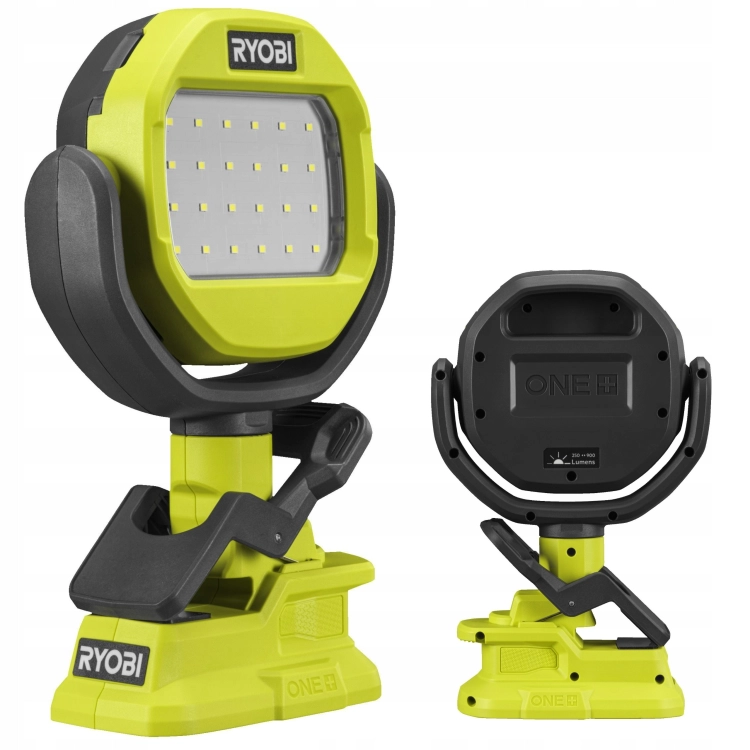 RYOBI LAMPA LED NA ZACISK Z GŁOWICĄ 360 STOPNI 1000 LM 18V ONE+ RLCL18-0