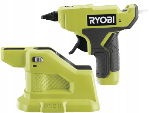 RYOBI AKUMULATOROWY PISTOLET DO KLEJU NA GORĄCO 7MM STACJA DOKUJĄCA RGLM18