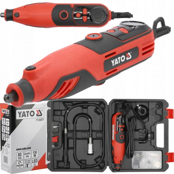 YATO MINI SZLIFIERKA 3,2MM SIECIOWA 130W 83EL. REGULACJA PRĘDKOŚCI YT-82077
