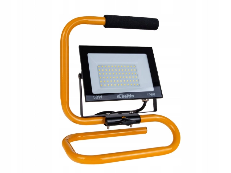 NAŚWIETLACZ LED 50W STATYW LAMPA ROBOCZA IP66 6500K BIAŁA ZIMNA K02059