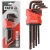YATO KLUCZE IMBUSOWE ZESTAW KLUCZY TORX T10-T50 9EL. CR-V IMBUSY Z OTWOREM