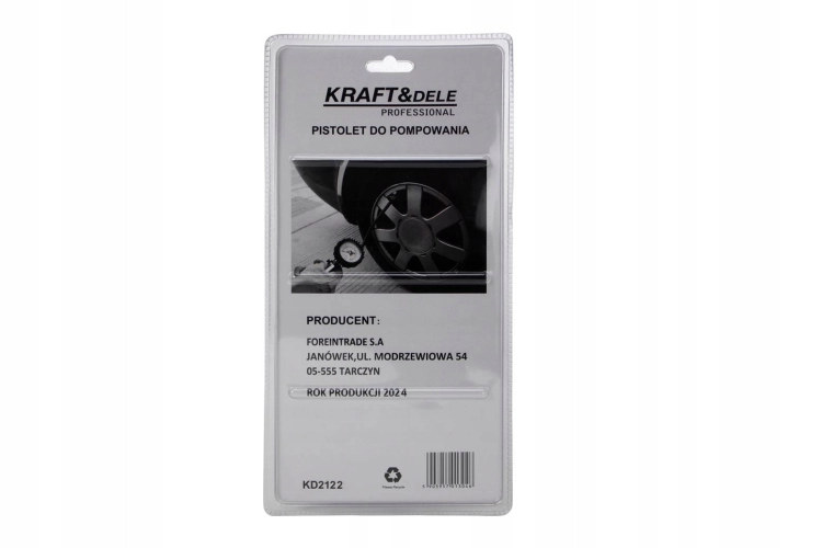 K&amp;D CYFROWY PISTOLET DO POMPOWANIA 0-12 BAR MANOMETR WĘŻYK 300MM KD2122