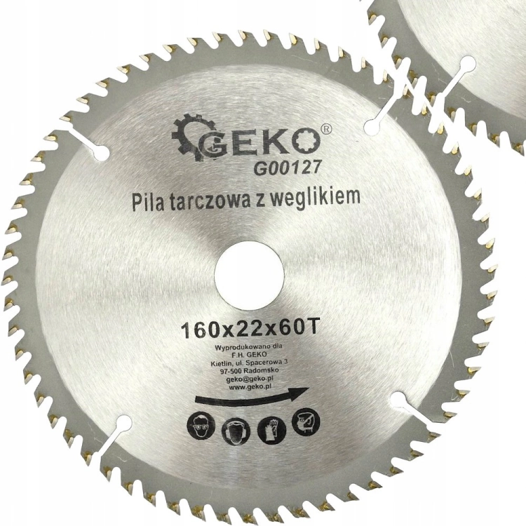 GEKO TARCZA DO DREWNA 160 MM 60Z PIŁA WIDIANA CIĘCIE PŁYTY WIÓROWE G00127