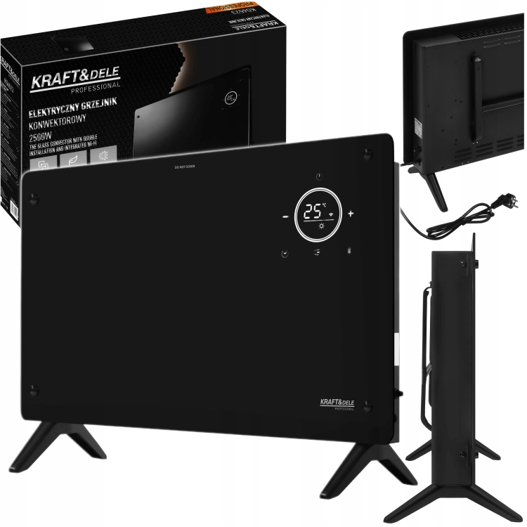 ELEKTRYCZNY GRZEJNIK KONWEKTOROWY 2500W Z WI-FI TRYB ECO TERMOSTAT 230V