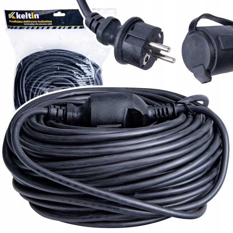 PRZEDŁUŻACZ ELEKTRYCZNY 50M 3X2,5MM2 IP44 DO BUDOWY WARSZTATU OGRODU K00224