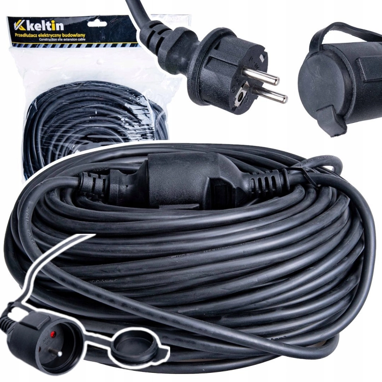 PRZEDŁUŻACZ ELEKTRYCZNY 50M 3X2,5MM2 IP44 DO BUDOWY WARSZTATU OGRODU K00224