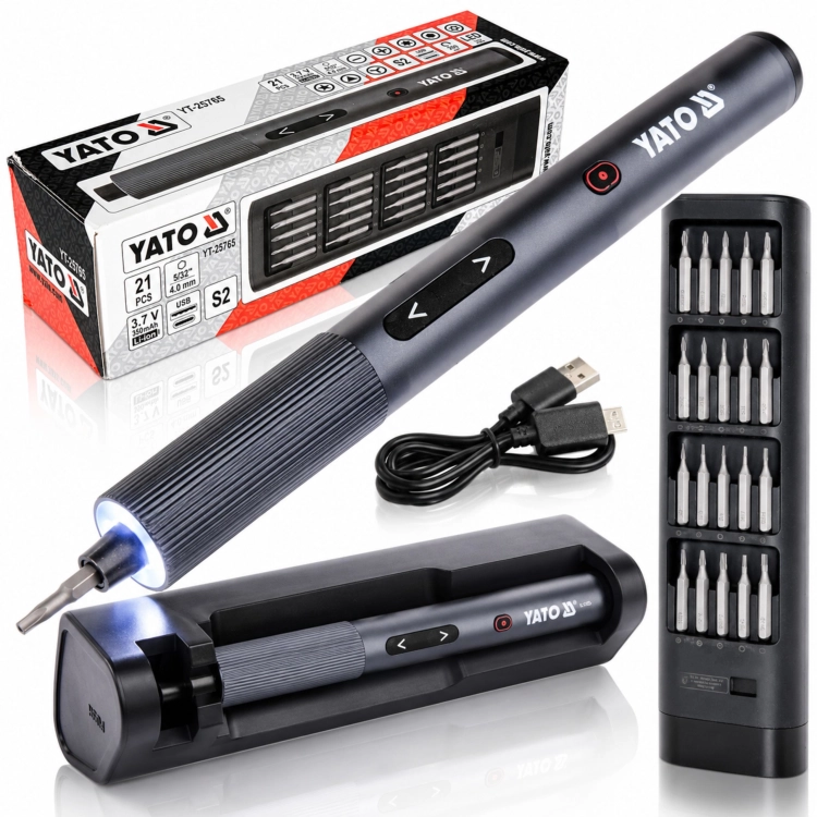 WKRĘTAK PRECYZYJNY AKUMULATOROWY DO ELEKTRONIKI BITY TORX ŚRUBOKRĘTY + ETUI
