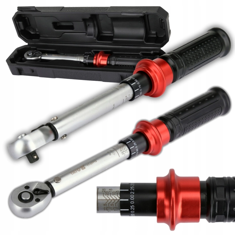 KLUCZ DYNAMOMETRYCZNY 1/4'' ZAKRES 5-25NM PLASTIKOWA RĘKOJEŚĆ TOLERANCJA 3%