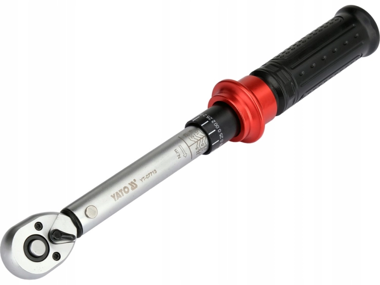 KLUCZ DYNAMOMETRYCZNY 1/4'' ZAKRES 5-25NM PLASTIKOWA RĘKOJEŚĆ TOLERANCJA 3%