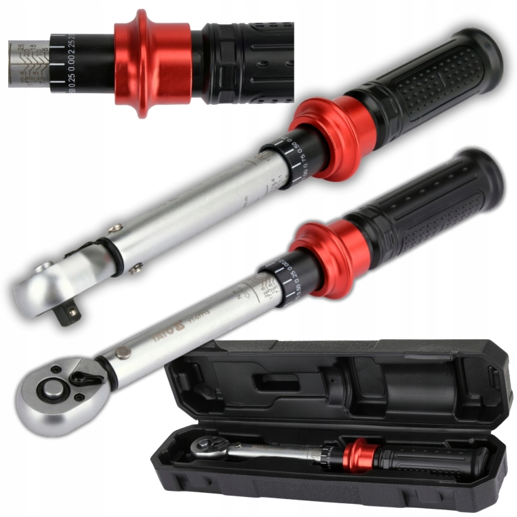 KLUCZ DYNAMOMETRYCZNY 1/4'' ZAKRES 5-25NM PLASTIKOWA RĘKOJEŚĆ TOLERANCJA 3%