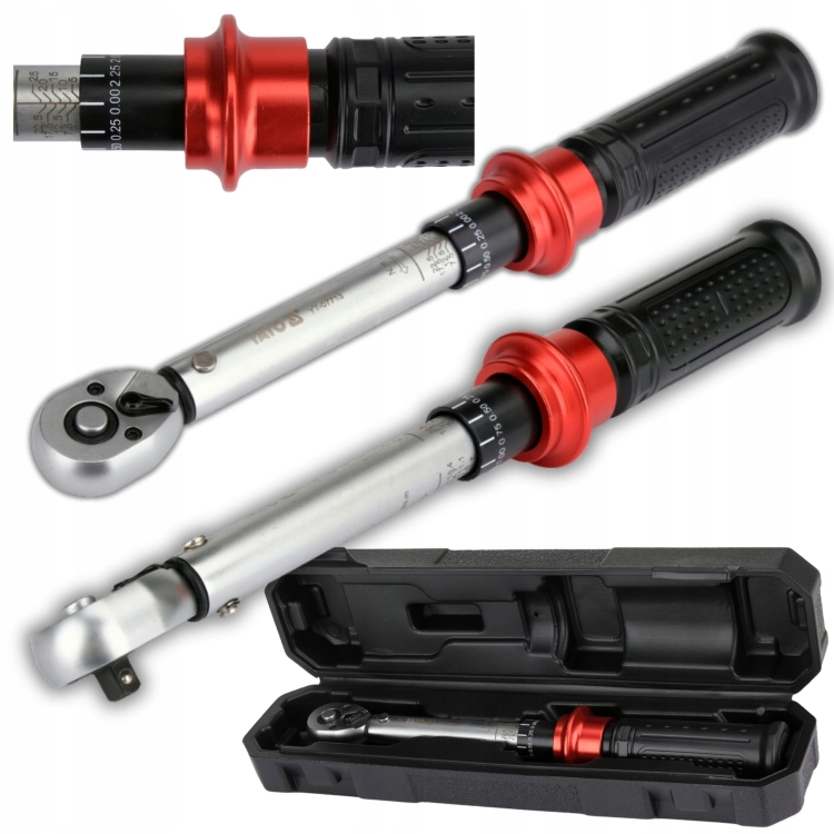 KLUCZ DYNAMOMETRYCZNY 1/4'' ZAKRES 5-25NM PLASTIKOWA RĘKOJEŚĆ TOLERANCJA 3%
