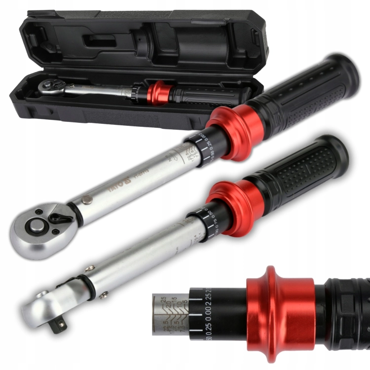 KLUCZ DYNAMOMETRYCZNY 1/4'' ZAKRES 5-25NM PLASTIKOWA RĘKOJEŚĆ TOLERANCJA 3%