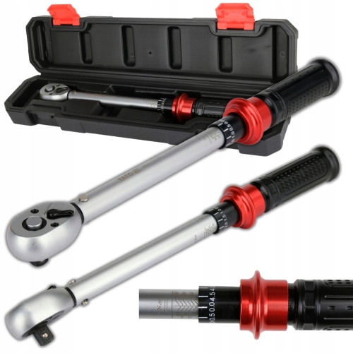KLUCZ DYNAMOMETRYCZNY 3/8'' ZAKRES 10-60NM PLASTIKOWA RĘKOJEŚĆ TOLERANCJA 3%