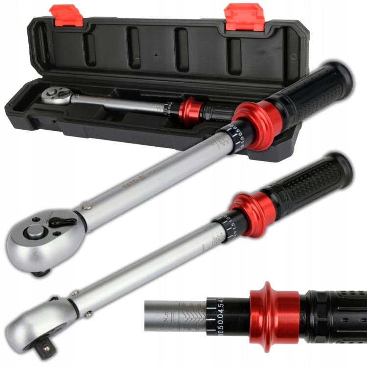 KLUCZ DYNAMOMETRYCZNY 3/8'' ZAKRES 10-60NM PLASTIKOWA RĘKOJEŚĆ TOLERANCJA 3%