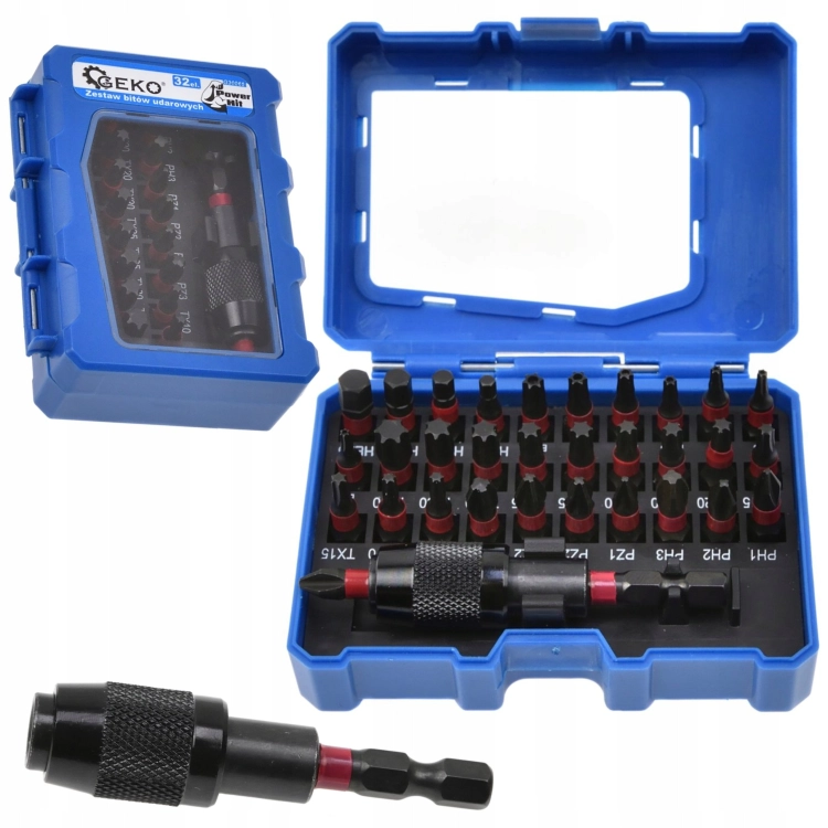 BITY DO WKRĘTARKI UDAROWE S2 TORX TAMPER PH PZ HEX UCHWYT MAGNETYCZNY 30065