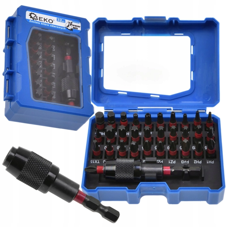 BITY DO WKRĘTARKI UDAROWE S2 TORX TAMPER PH PZ HEX UCHWYT MAGNETYCZNY 30065