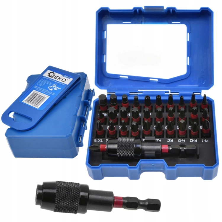 BITY DO WKRĘTARKI UDAROWE S2 TORX TAMPER PH PZ HEX UCHWYT MAGNETYCZNY 30065