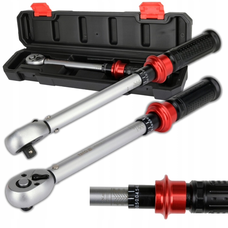 KLUCZ DYNAMOMETRYCZNY 3/8'' ZAKRES 10-60NM PLASTIKOWA RĘKOJEŚĆ TOLERANCJA 3%