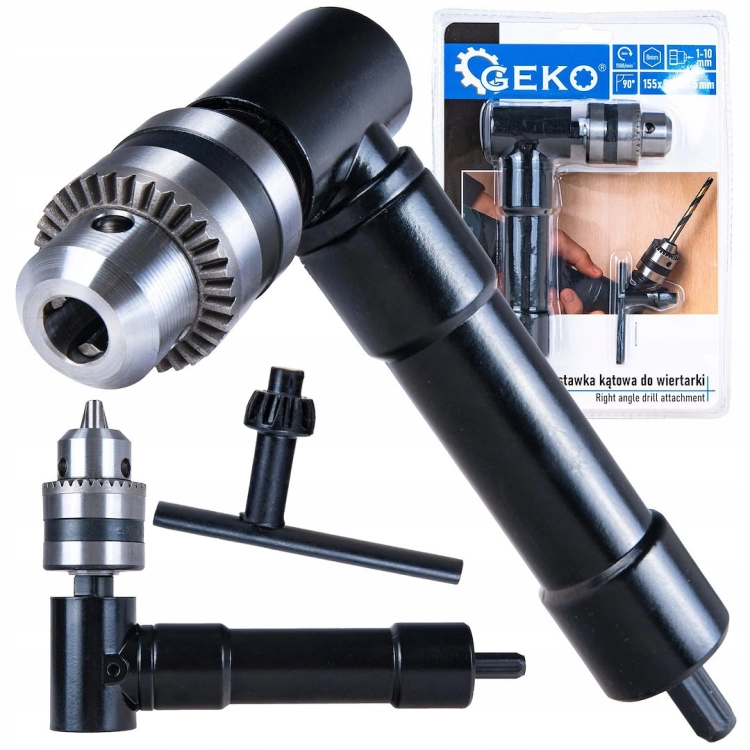 ADAPTER KĄTOWY PRZYSTAWKA DO WIERTARKI 1-10 MM 90° 8MM 155X98MM G00554