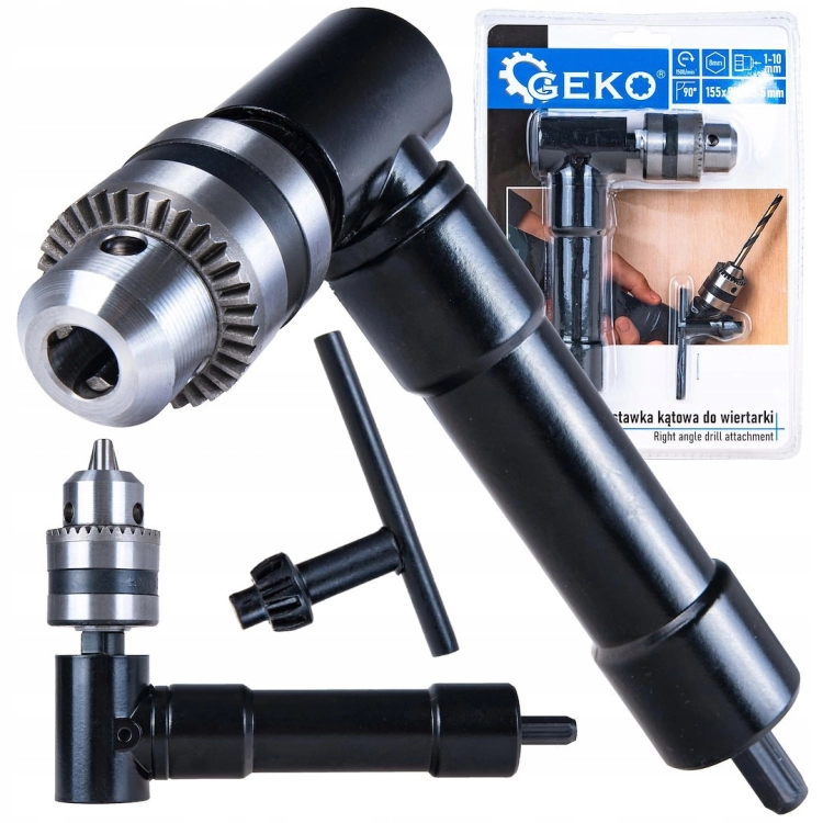 ADAPTER KĄTOWY PRZYSTAWKA DO WIERTARKI 1-10 MM 90° 8MM 155X98MM G00554