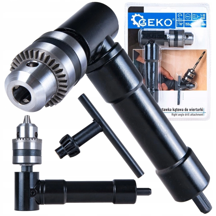 ADAPTER KĄTOWY PRZYSTAWKA DO WIERTARKI 1-10 MM 90° 8MM 155X98MM G00554