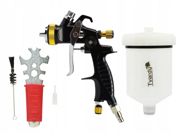 PISTOLET LAKIERNICZY LVLP DO MALOWANIA 1,7MM 600ML GRAWITACYJNY 3 BAR 1/4''