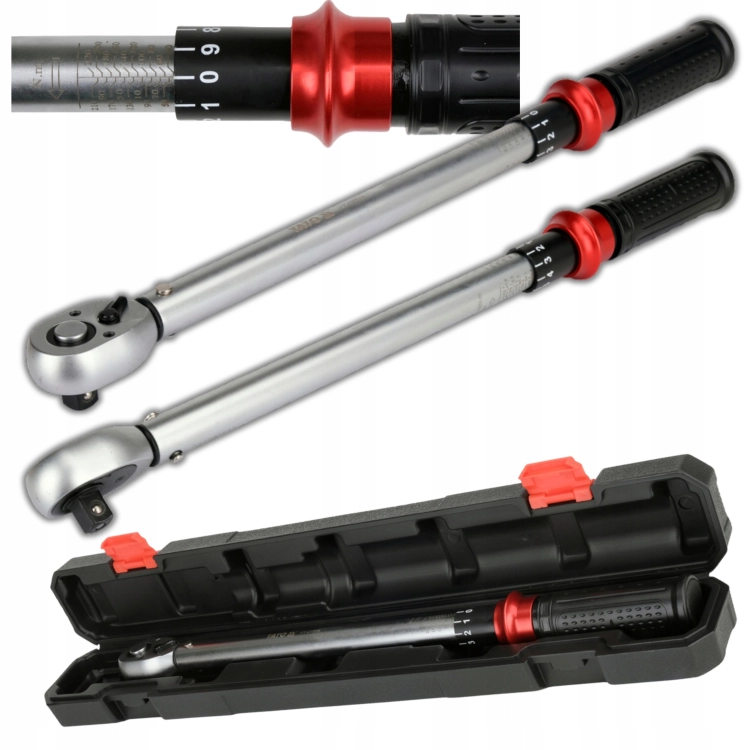 KLUCZ DYNAMOMETRYCZNY 1/2'' ZAKRES 40-220NM PLASTIKOWA RĘKOJEŚĆ TOLER 3%