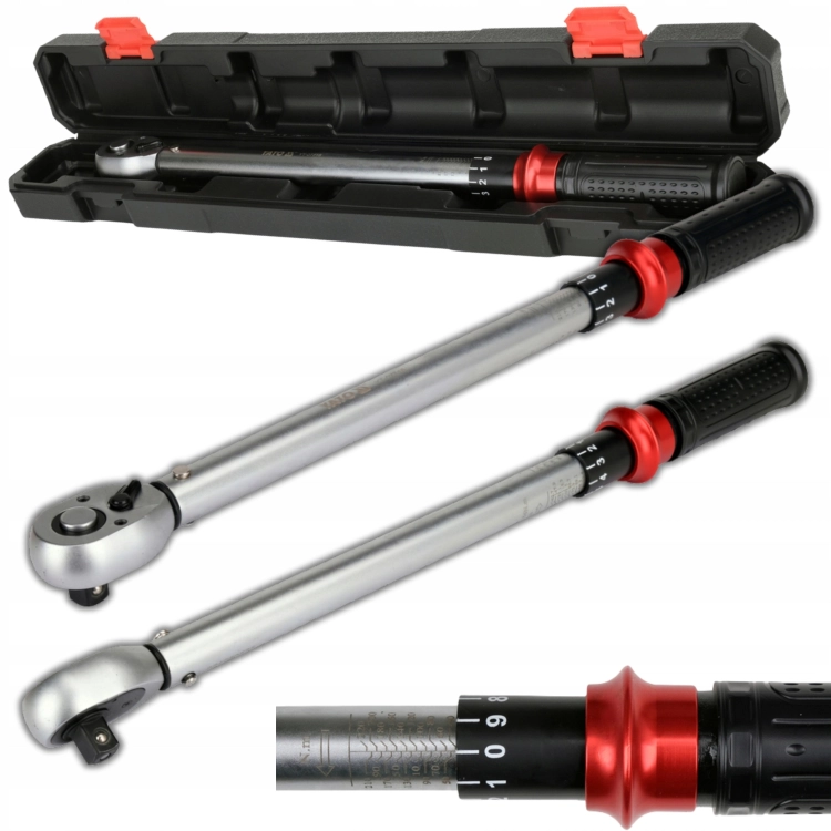 KLUCZ DYNAMOMETRYCZNY 1/2'' ZAKRES 40-220NM PLASTIKOWA RĘKOJEŚĆ TOLER 3%