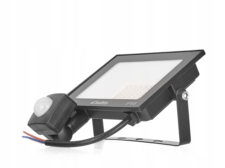 NAŚWIETLACZ Z CZUJNIKIEM RUCHU LED 30W IP66 HALOGEN LAMPA BIAŁA ZIMNA 6500K