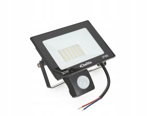 NAŚWIETLACZ Z CZUJNIKIEM RUCHU LED 30W IP66 HALOGEN BIAŁA CIEPŁA 2700K