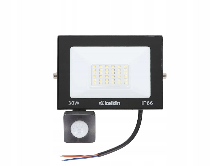 NAŚWIETLACZ Z CZUJNIKIEM RUCHU LED 30W IP66 HALOGEN BIAŁA CIEPŁA 2700K