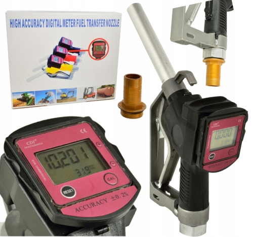 GEKO PISTOLET DO POMPY PALIWA ELEKTRONICZNY LICZNIK LCD DO DYSTRYBUTORA CPN