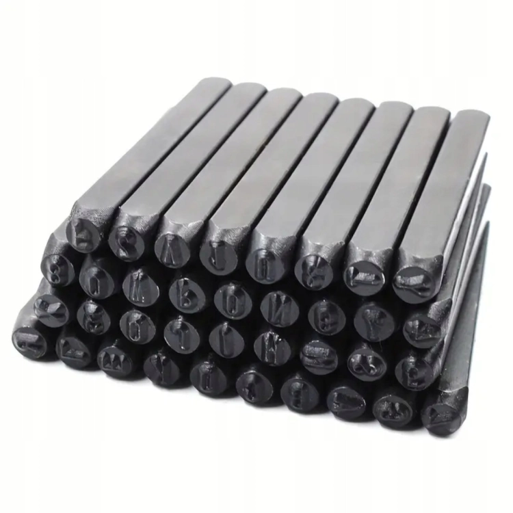 NUMERATORY WYBIJAKI ZNACZNIKI LITERY CYFRY STEMPLE DO STAL 8MM 36 ELEMENTÓW