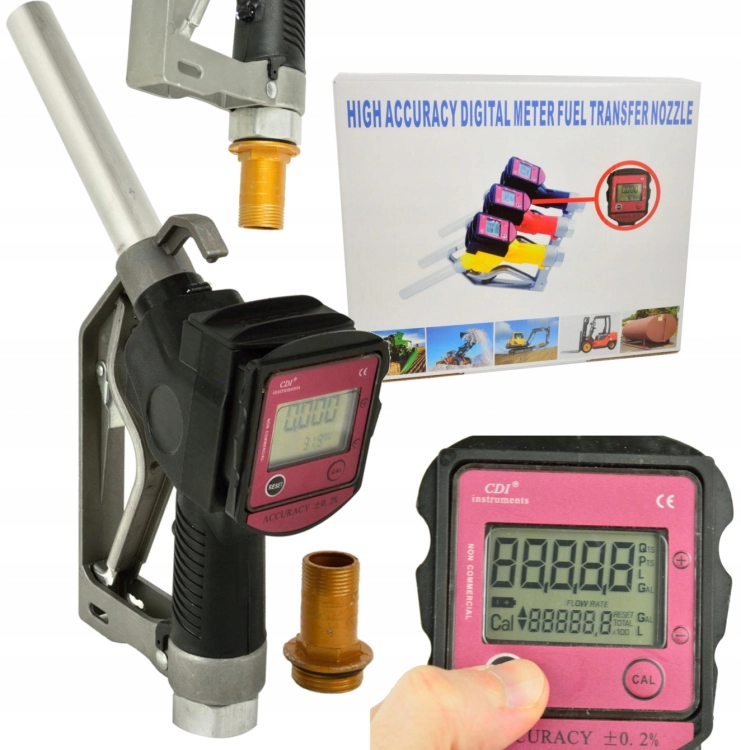 GEKO PISTOLET DO POMPY PALIWA ELEKTRONICZNY LICZNIK LCD DO DYSTRYBUTORA CPN