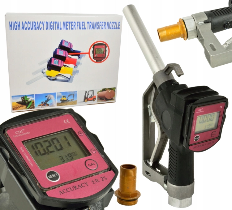 GEKO PISTOLET DO POMPY PALIWA ELEKTRONICZNY LICZNIK LCD DO DYSTRYBUTORA CPN