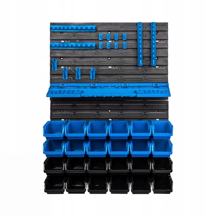 GEKO ŚCIANKA NARZĘDZIOWA 576X780MM 47 ELEMENTÓW 2 PANELE KUWETY ORGANIZERY