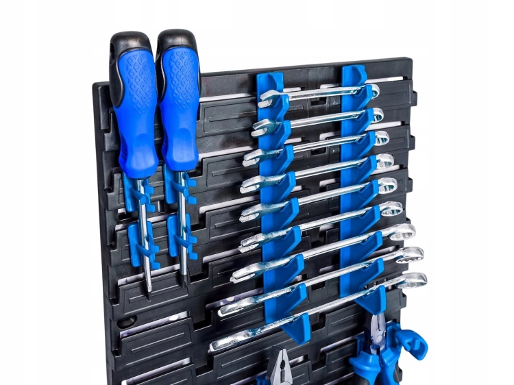 GEKO ŚCIANKA NARZĘDZIOWA 576X780MM 47 ELEMENTÓW 2 PANELE KUWETY ORGANIZERY