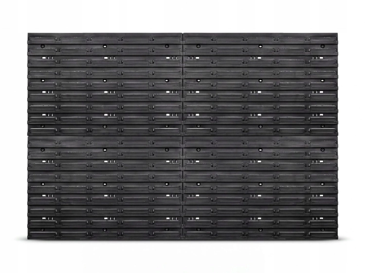 ŚCIANKA NARZĘDZIOWA 1152X780MM 4 PANELE 74 ELEMENTY KUWETY UCHWYTY HACZYKI