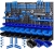 ŚCIANKA NARZĘDZIOWA 1152X780MM 4 PANELE 74 ELEMENTY KUWETY UCHWYTY HACZYKI
